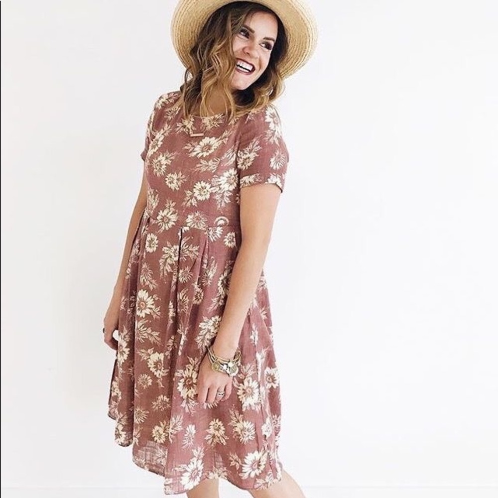 Mauve Floral Dress from ROOLEE!